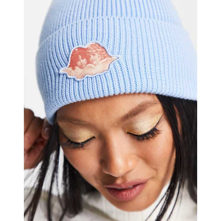 Fiorucci milano angel beanie in blue | ASOS display picture 3