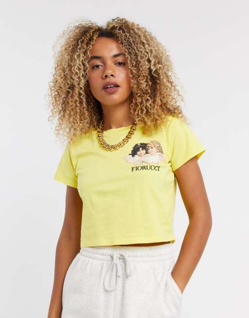 Baby yellow crew clearance neck