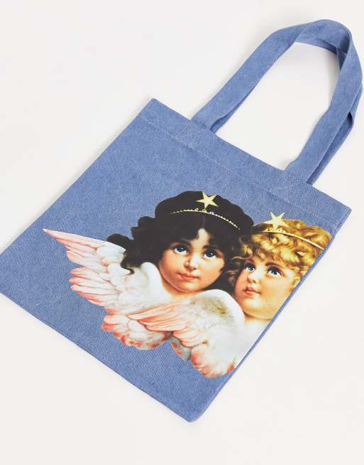 Fiorucci oversized angel tote bag in vintage denim ASOS