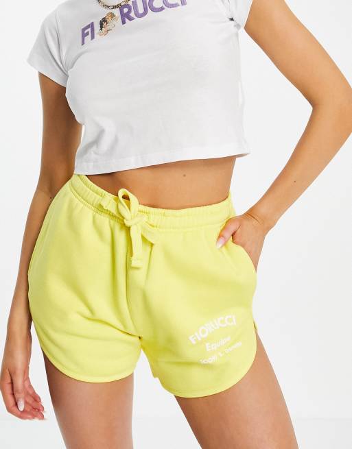 Fiorucci - Pantaloncini con logo, colore giallo