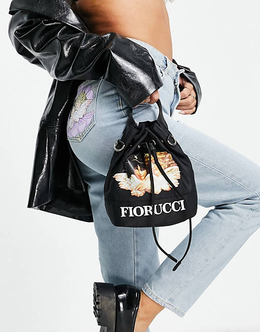 Fiorucci pouch cross body mini bag with angel graphic