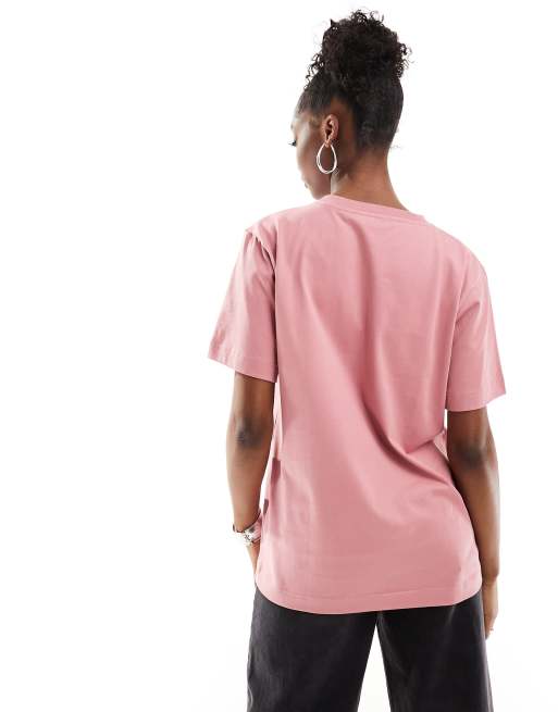 FIORUCCI☆ANGELS SQUIGGLE LOGO Tシャツ 関税送料込み Fiorucci Women's Squiggle Angels T-Shirt Washed Fig in Brown