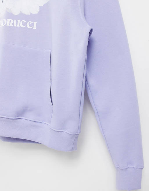 Hoodies & Sweatshirts Fiorucci relaxed hoodie with angel graphic in lilac co-ord 