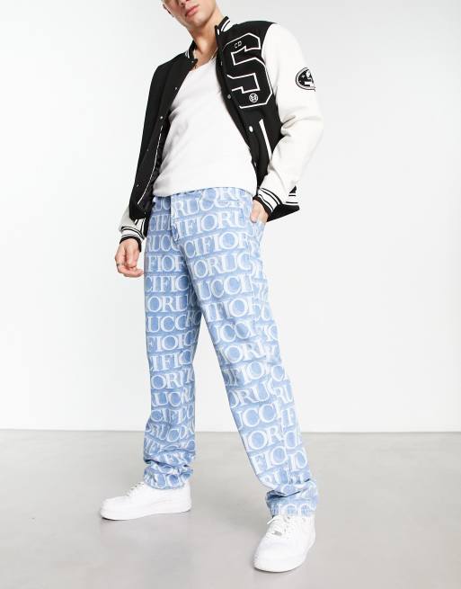 Fiorucci SPORT WIDE LEG JOGGERS - Tracksuit bottoms - black/blue