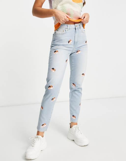 Topshop rainbow hot sale mom jeans