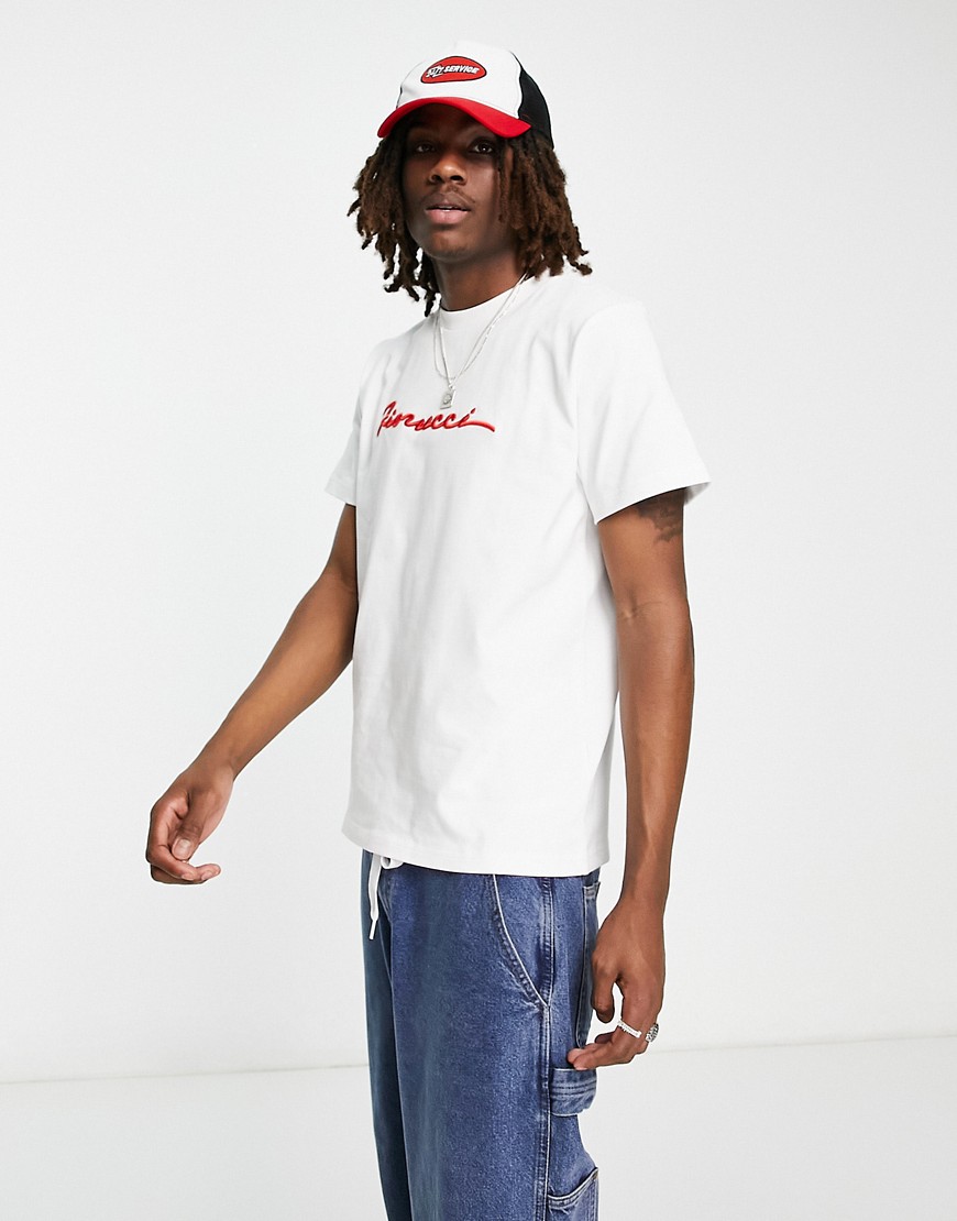 relaxed T-shirt with squiggle logo in white