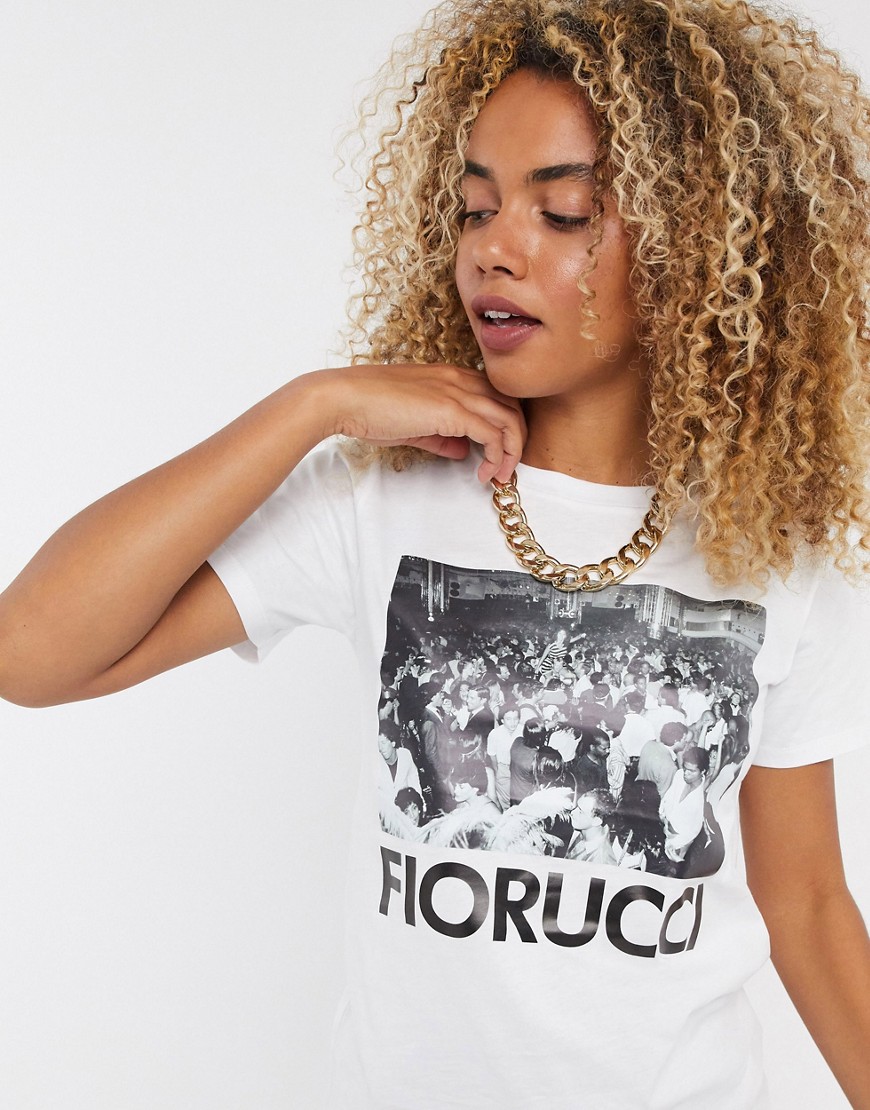 Fiorucci - Studio 54 club - T-shirt met grafische print in wit