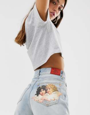 fiorucci angel patch jeans