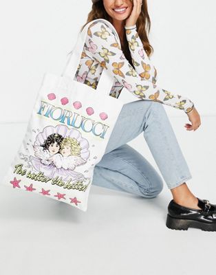 Fiorucci tote bag with seashell angel print