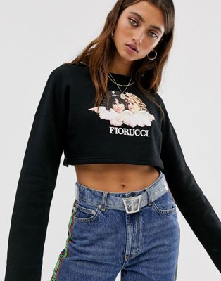 fiorucci crop sweatshirt