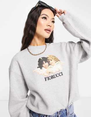 Fiorucci vintage angels sweatshirt in grey