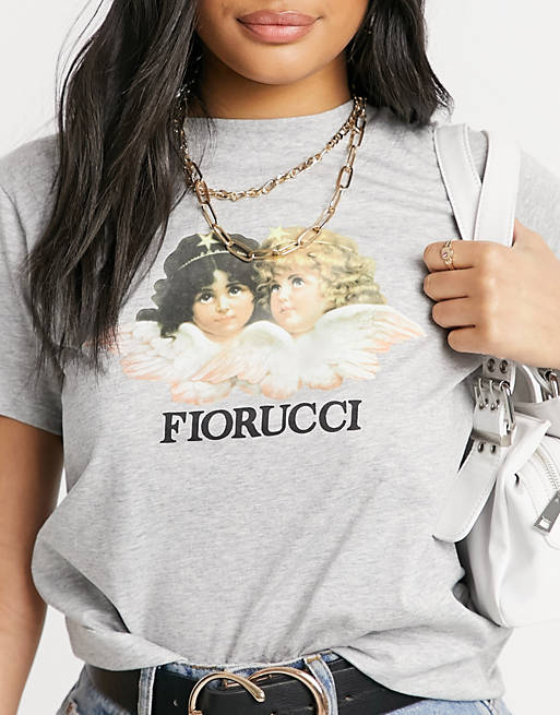 Women Fiorucci vintage angels t-shirt in grey 