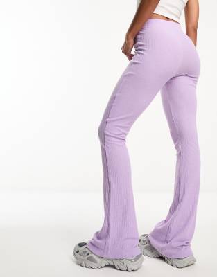 NGOrder Warped Purple & White Flare Pants