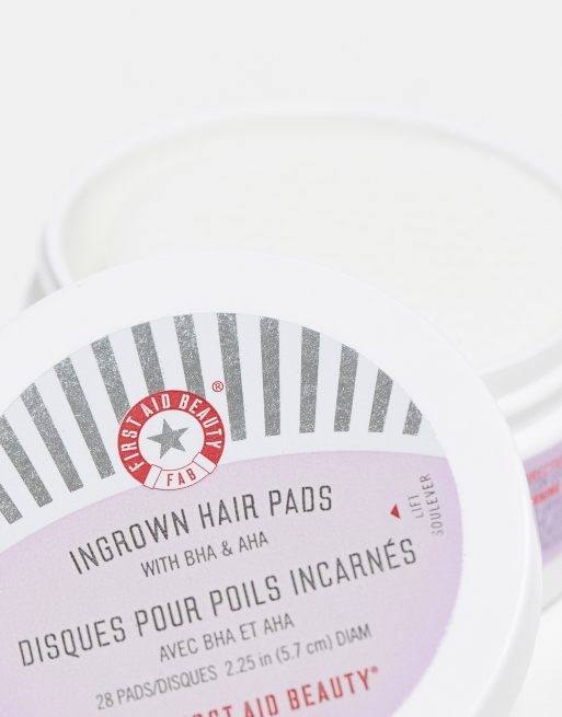 First Aid Beauty - Dischetti per peli incarniti con BHA e AHA - 28 dischetti, 3 di 4