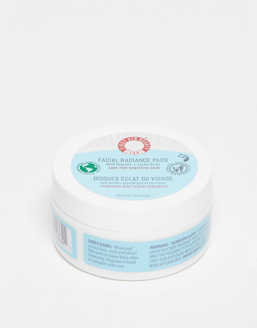 First Aid Beauty Facial Radiance Pads with Glycolic + Lactic Acids 28 Pads-No colour