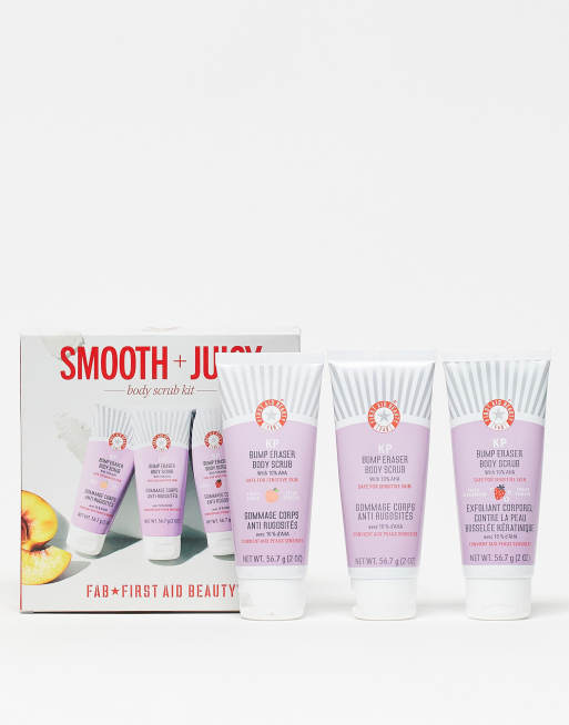 First Aid Beauty – KP Bump Eraser – Zestaw z peelingami do ciała Smooth & Juicy