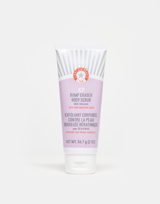 First Aid Beauty – KP – Wygładzający peeling do ciała z 10% kwasem AHA w rozmiarze podróżnym, 56,7 g 