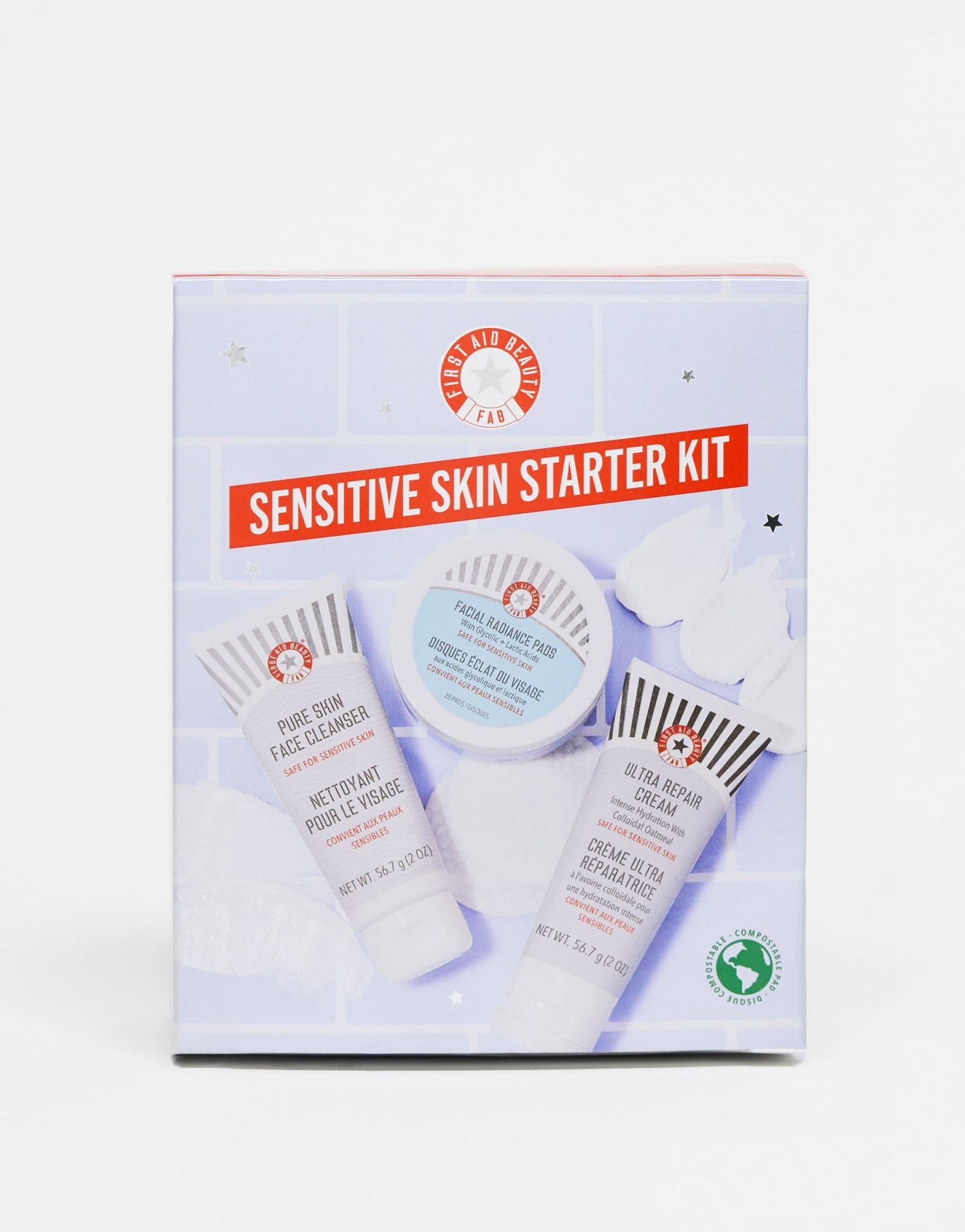 Набор для ухода за чувствительной кожей First Aid Beauty Starters Kit - экономия 31%