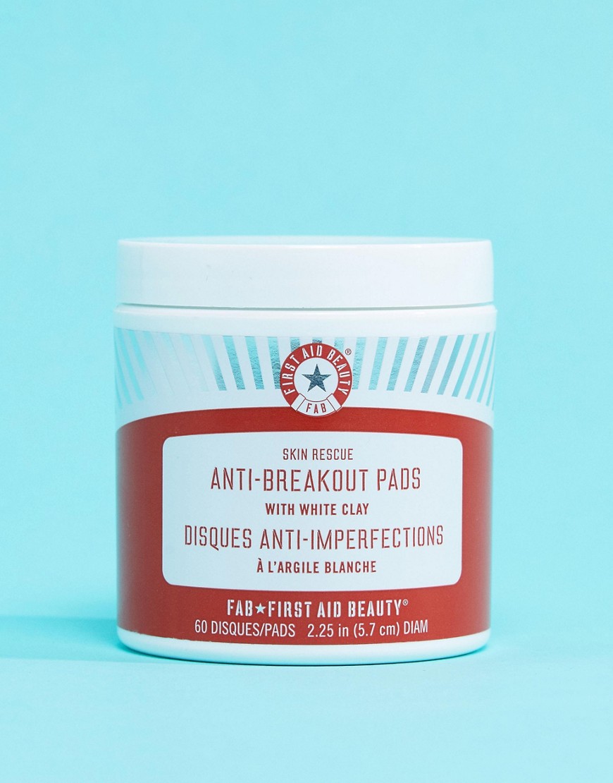 First Aid Beauty – Skin rescue anti-breakout – Pads med vit lera-Ingen färg