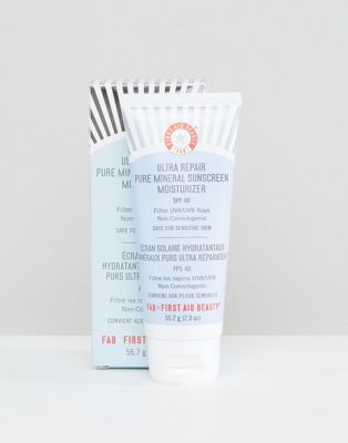 First Aid - Beauty Ultra Repair Pure Mineral -Vochtinbrengende zonnebrandcrème met SPF 40-Zonder kleur