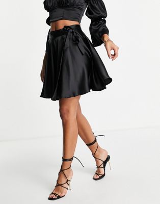 First Distraction The Label mini skirt in black  | ASOS