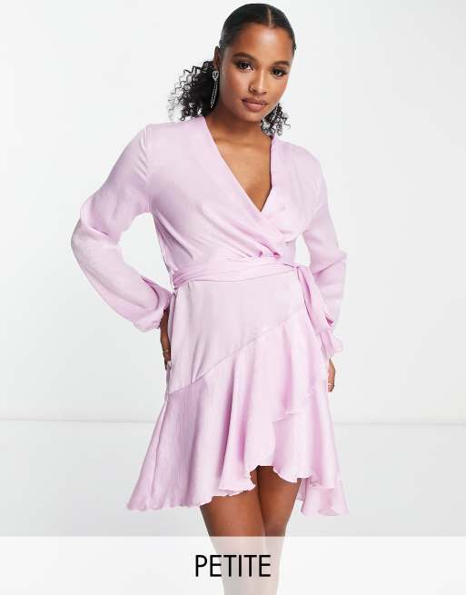 Petite mini cheap wrap dress