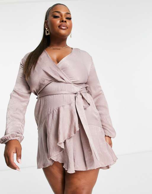 Dusky pink hot sale plus size dresses