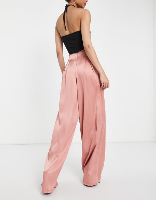 Pink sales silk pants