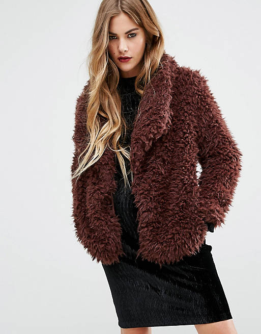 First & I Soft Touch Faux Fur Jacket