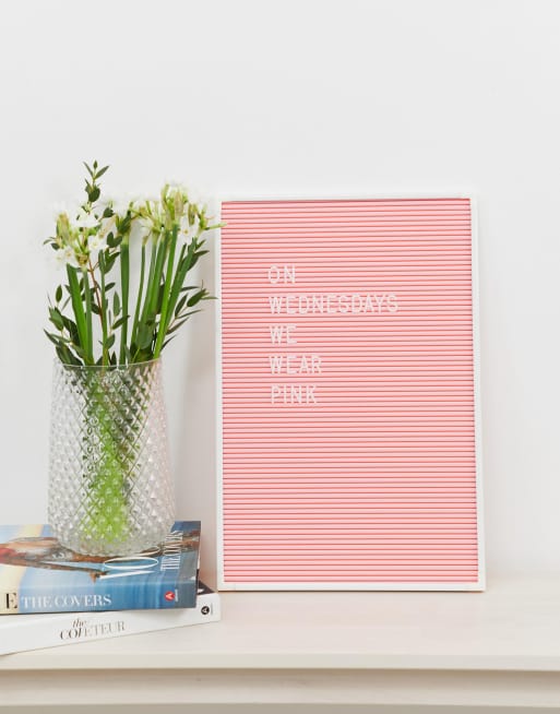 Fisura Vintage Letter Board In Pink Asos