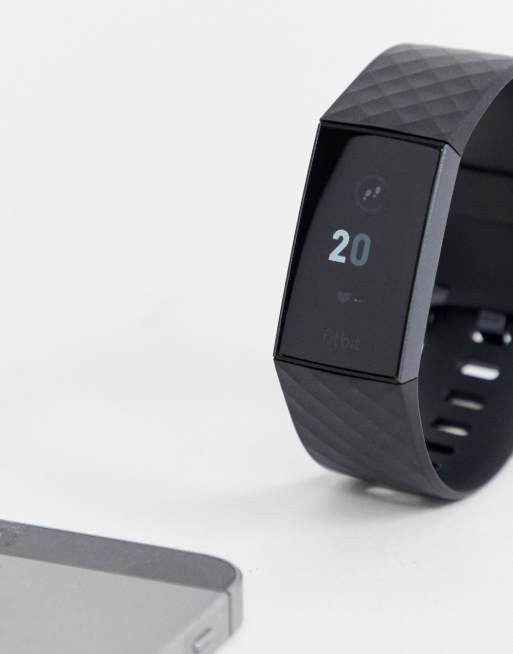 Fitbit charge 3 smart watch store in black