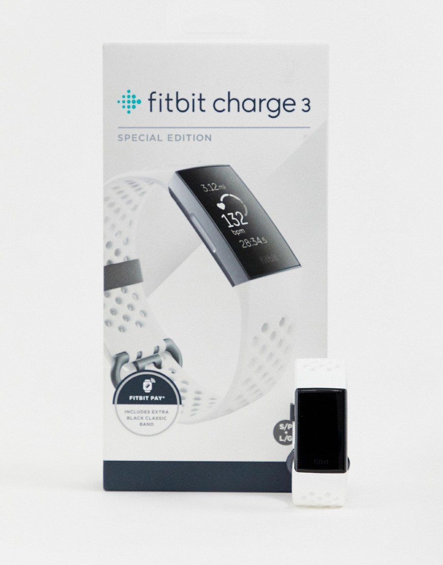 Fitbit - Charge 3 - Special Edition - Smartwatch in wit met extra bandje