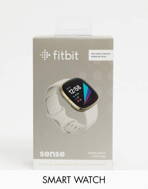 white fitbit watch