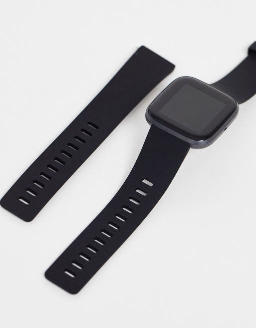 Fitbit Versa 2 smart watch in black, 3 of 3