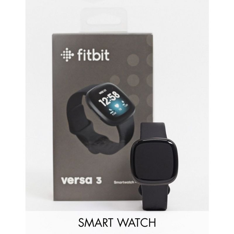 VklYw Donna Fitbit - Versa 3 - Orologio smartwatch nero