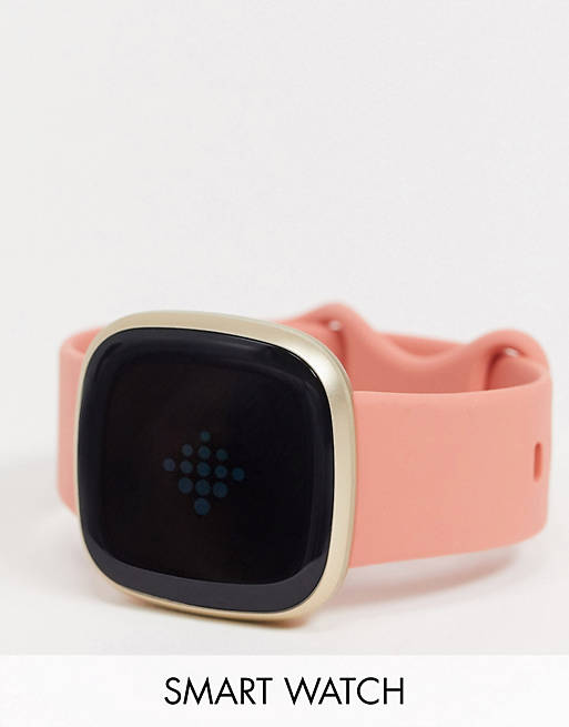 Fitbit Versa 3 smart watch in pink