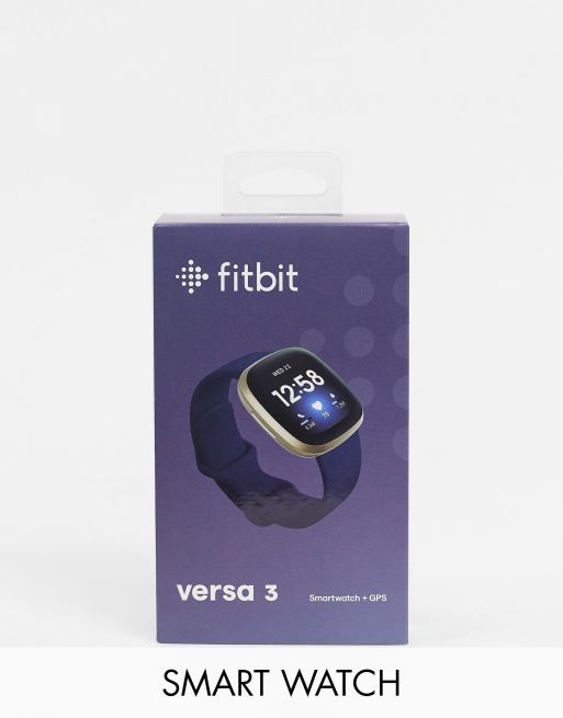 Fitbit Versa 3 smart watch in navy