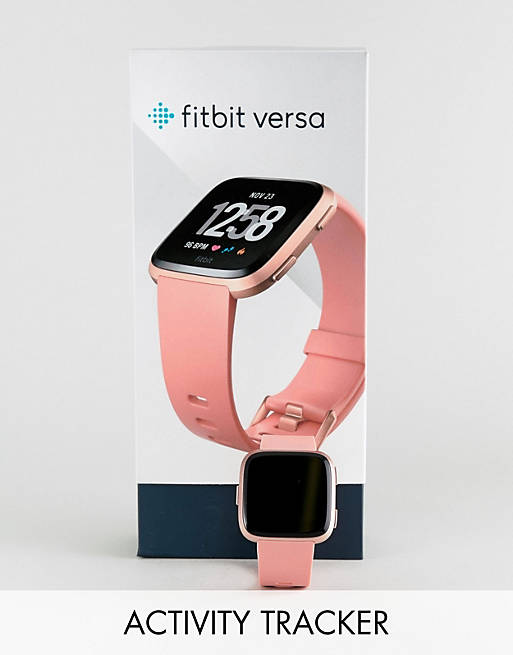Fitbit Versa Smart Watch in Peach & Rose Gold