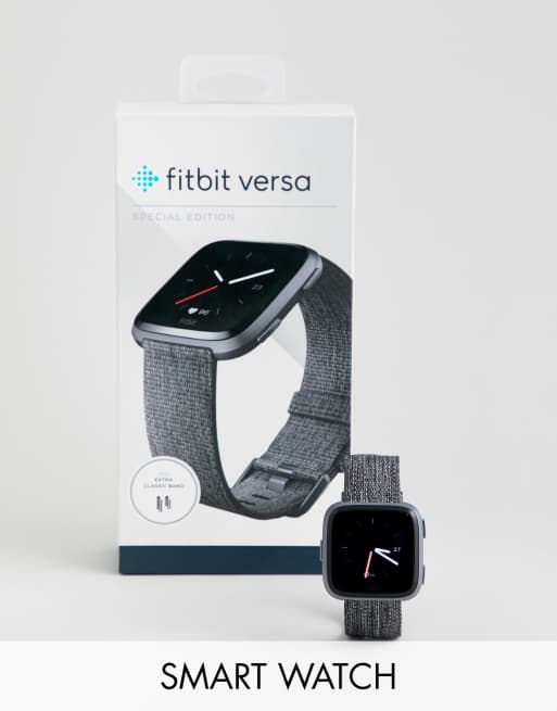 Fitbit versa hot sale woven charcoal