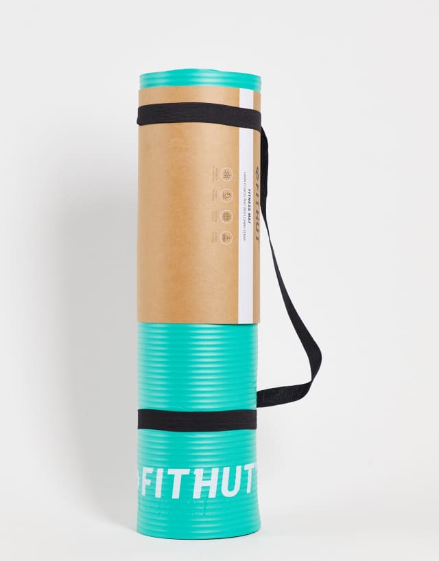 Fithut 10mm gym workout mat in teal