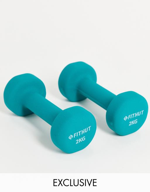 FitHut 2KG dumbbell twin pack in pink