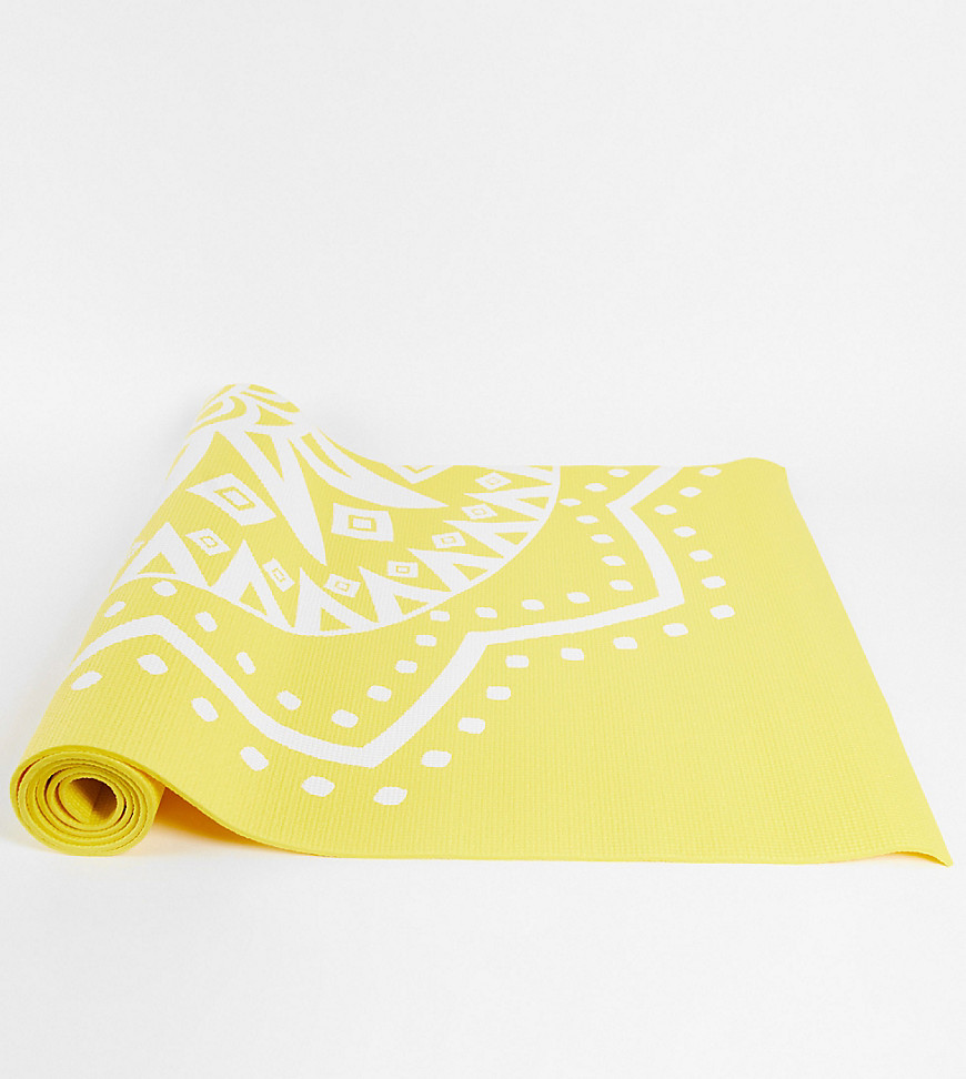 Fithut 4mm Mandala Yoga Mat In Yellow