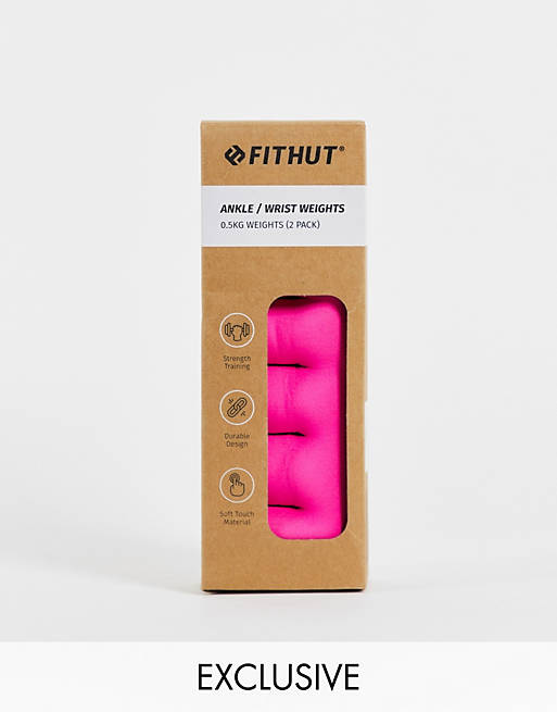 FitHut ankle and wrist weights set in pink