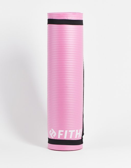 FitHut - Tappetino da allenamento rosa da 10 mm