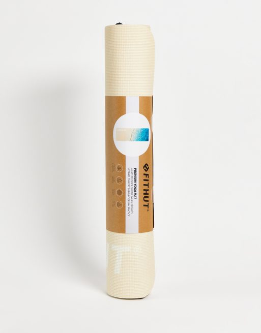 Fithut - Yogamat voor op het strand in blauw met zandkleur