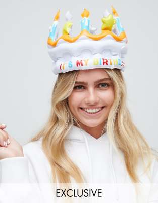 Fizz inflatable birthday hat-Multi