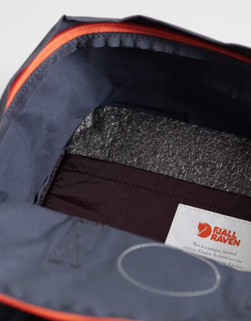 Fjallraven Kanken Koncept backpack in graphite and burgundy, 4 of 5
