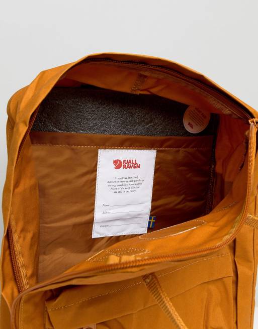 Fjallraven kanken store giallo