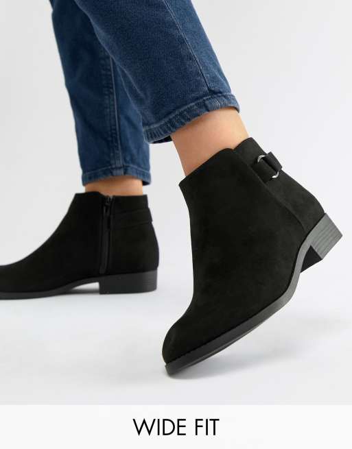 Flade ankelstøvler fra New Look Wide Fit