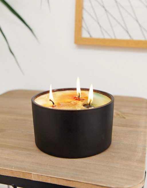 Flamingo Candles rose gin black galaxy triple wick candle